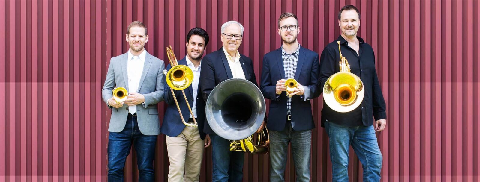 Canadian Brass with music instruments